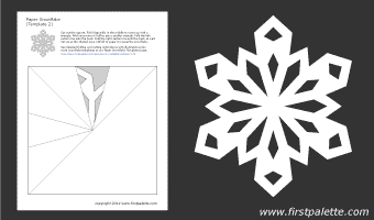 クリスマス飾りに使いたい『雪の結晶』切り絵型紙テンプレート | MimiLy