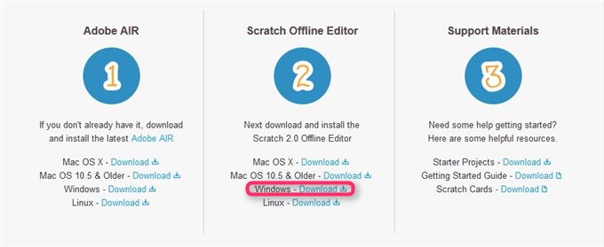 Scratch2　オフライン版インストール